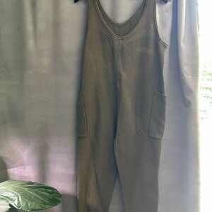 Amazon Olive Textured Women's Jumpsuit